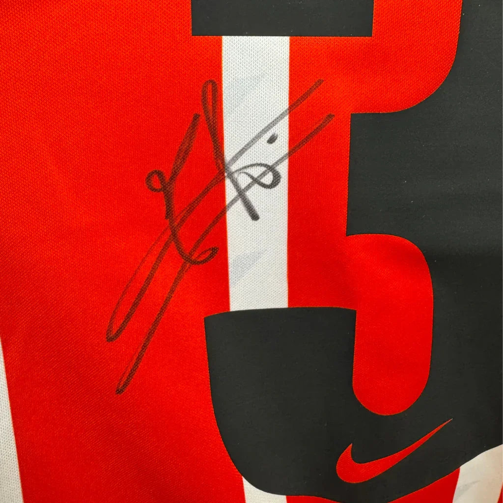JaapStamSignedPSVFootballShirt-1995-96Home-signature | Iconic Shirts
