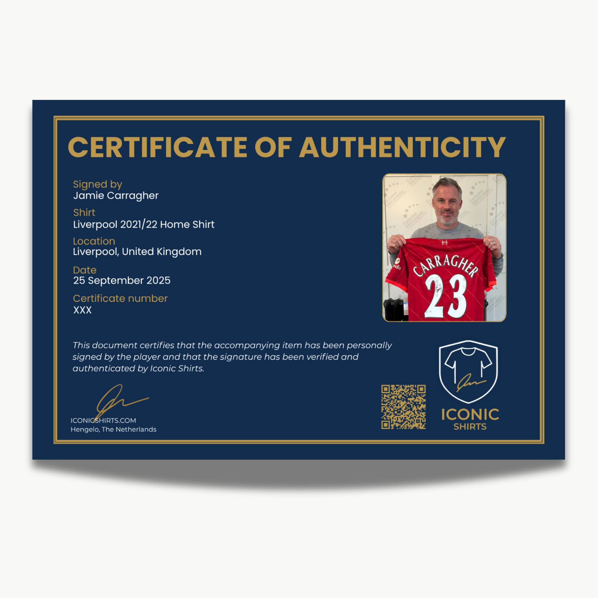 Jamie Carragher Signed Liverpool 2021/22 Home Shirt