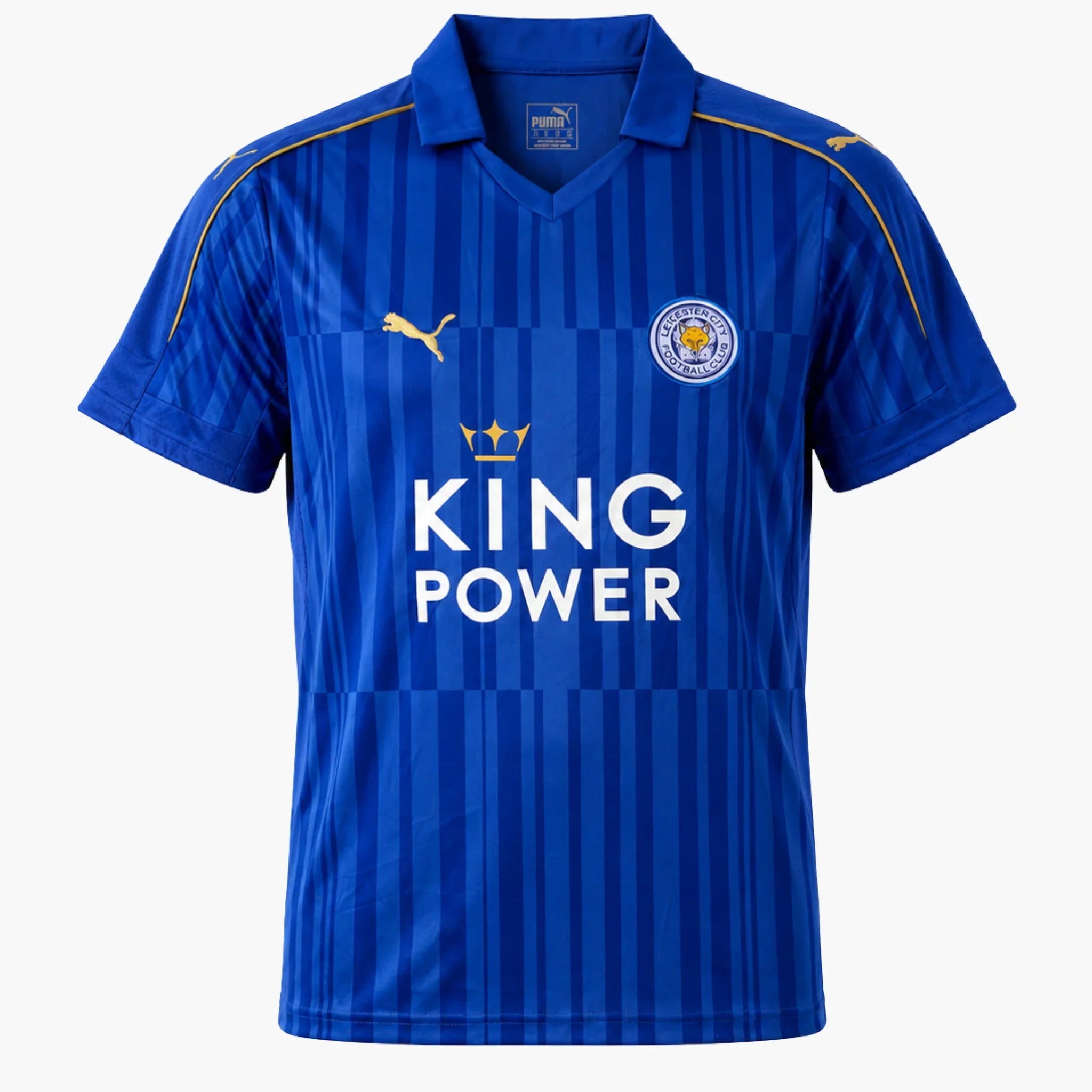 JamieVardySignedLeicesterCity2015_16HomeShirt-front | Iconic Shirts