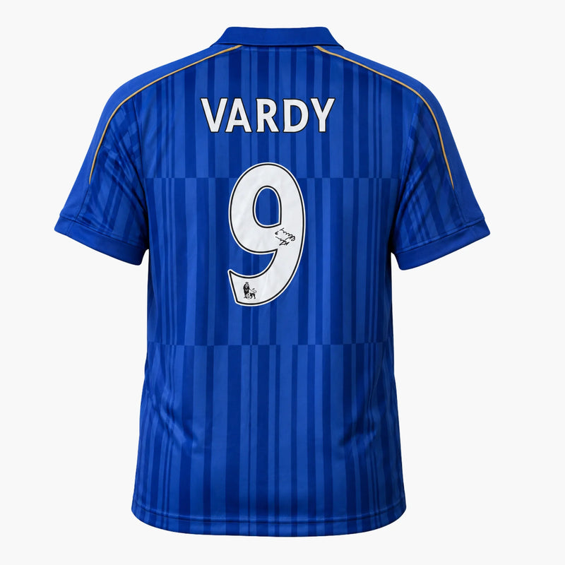 JamieVardySignedLeicesterCity2015_16HomeShirt | Iconic Shirts