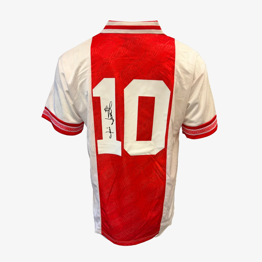 JariLitmanenSignedAjaxFootballShirt-1994-95Home-back | Iconic Shirts