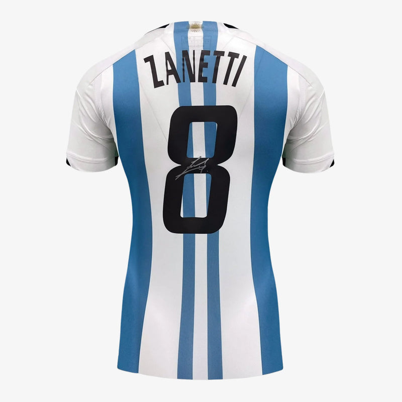 Javier Zanetti signiertes Argentinien 2022/23 Heimtrikot | Iconic Shirts