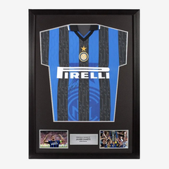 Javier Zanetti Signed Inter Milan Football Shirt - 1998-99 Home Framed