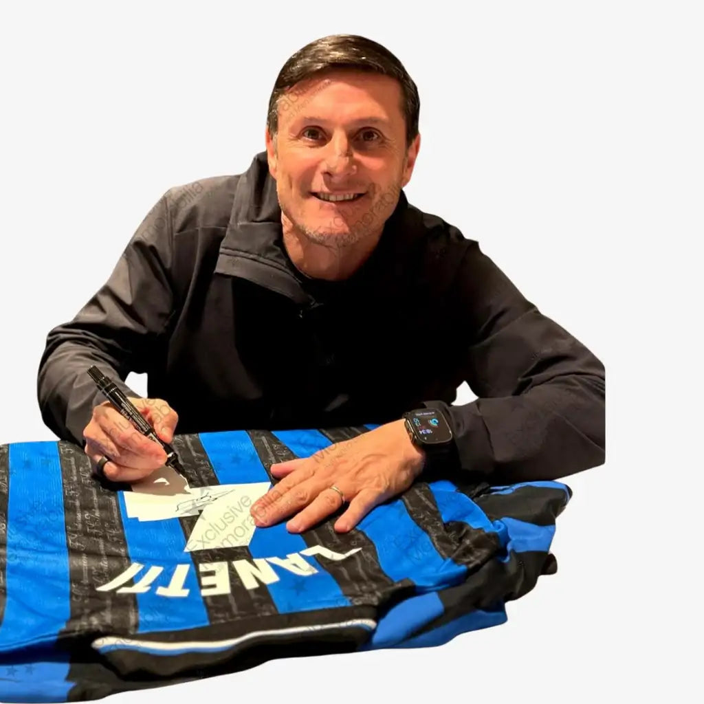 JavierZanettiSignedInterMilanFootballShirt_1998Home-proof | Iconic Shirts
