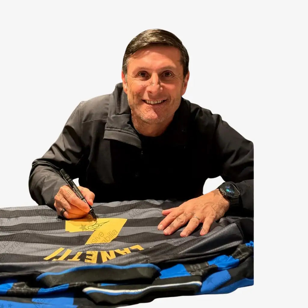 JavierZanettiSignedInterMilanFootballShirt_1998UEFACupFinal-proof | Iconic Shirts