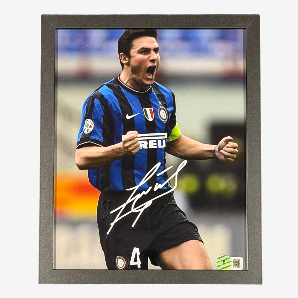 Javier Zanetti Signed Inter Milan Photo