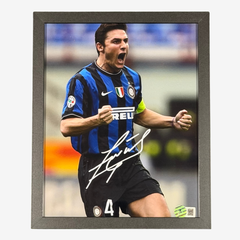Javier Zanetti Signed Inter Milan Photo