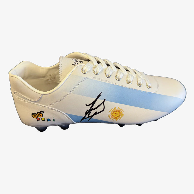 JavierZanettiSignedPantofolad_OroAlbicelesteFootballBoot | Iconic Shirts