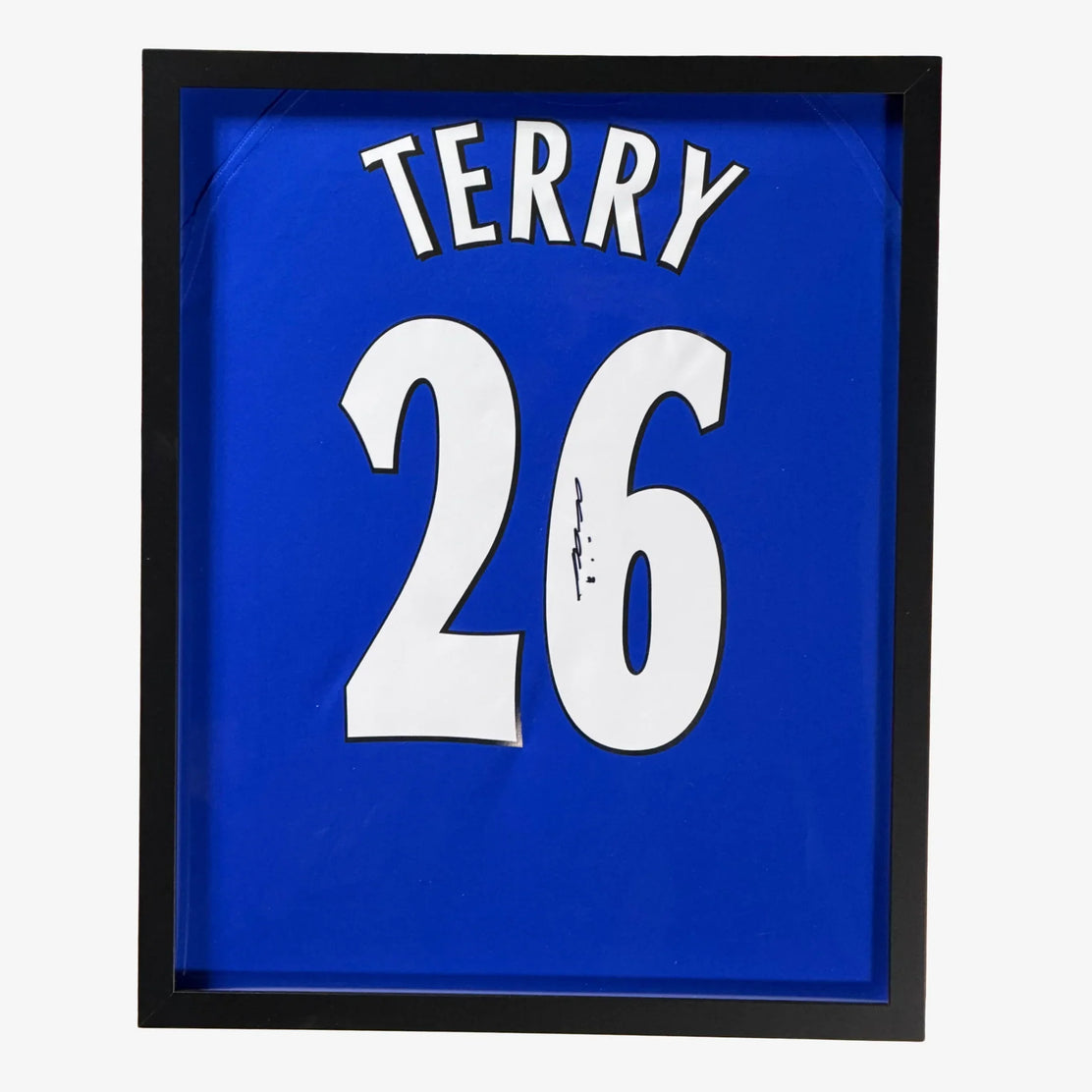 JohnTerrySignedChelseaFootballShirt-1998RetroHome-framed | Iconic Shirts