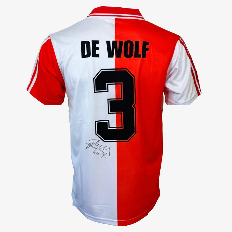 JohndeWolfSignedFeyenoordFootballShirt-1994-95Home-back | Iconic Shirts