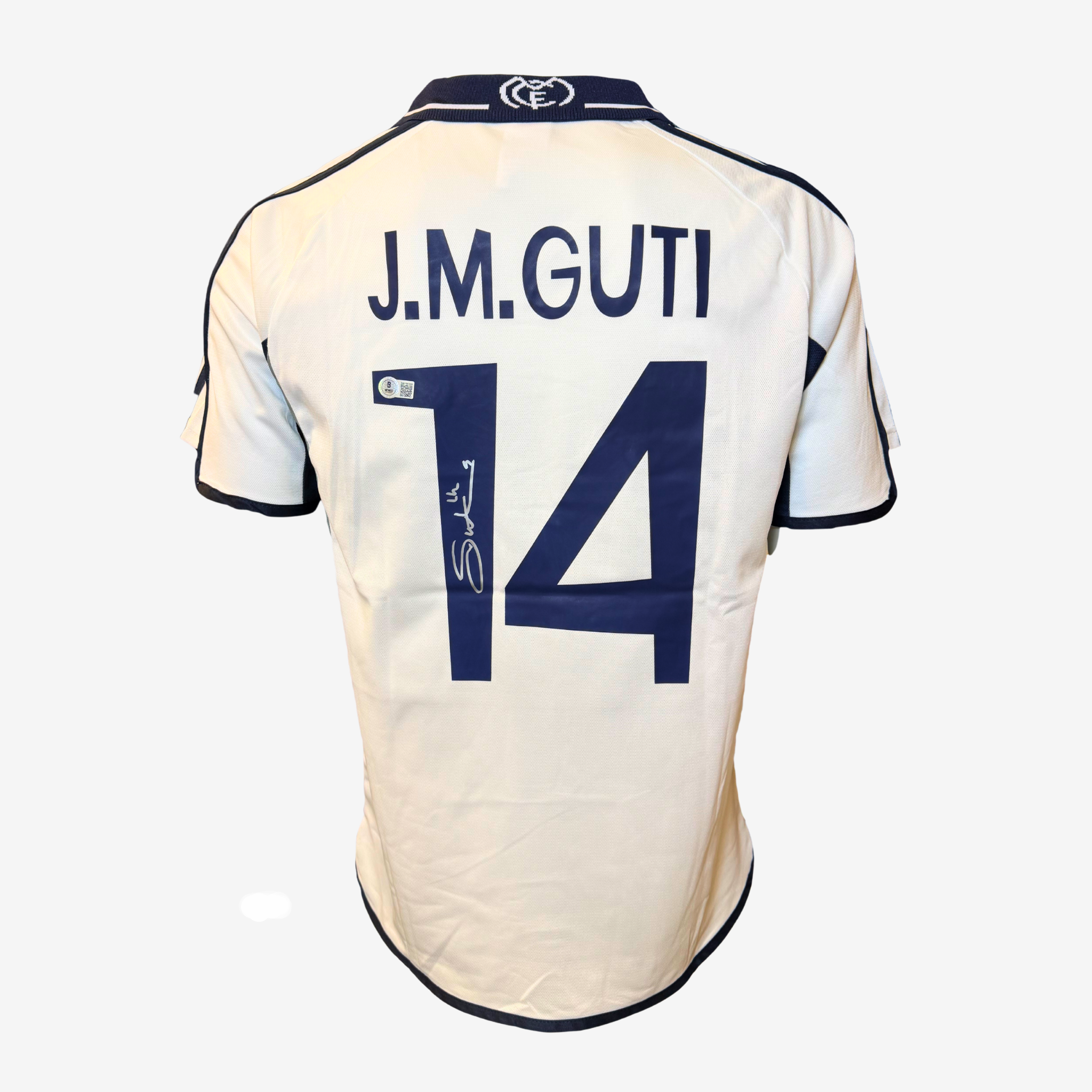 Camiseta titular firmada por José María Guti del Real Madrid - 2000-2001