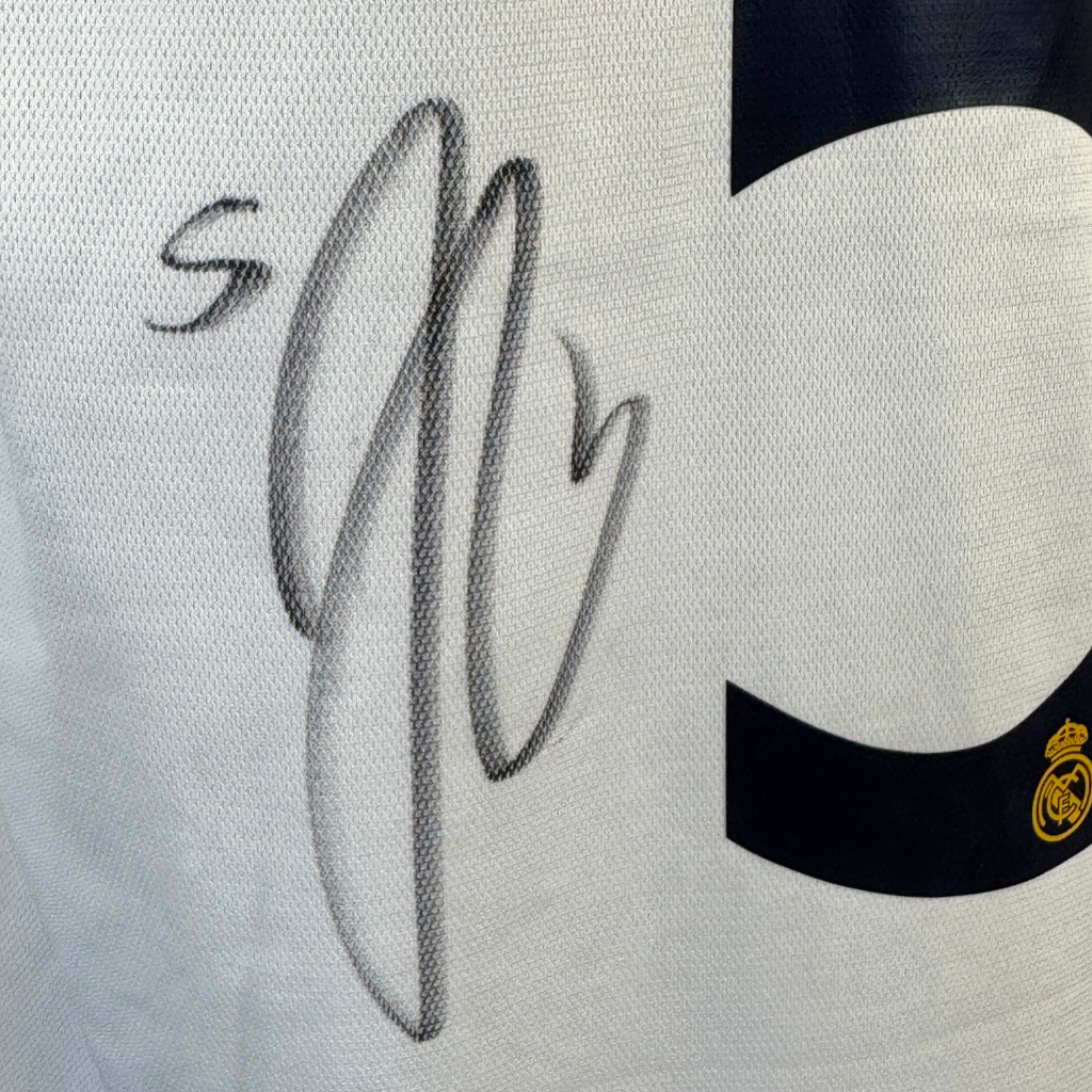 Camisa de Futebol Oficial do Real Madrid Autografada por Jude Bellingham - Temporada 2023-24 (Home)