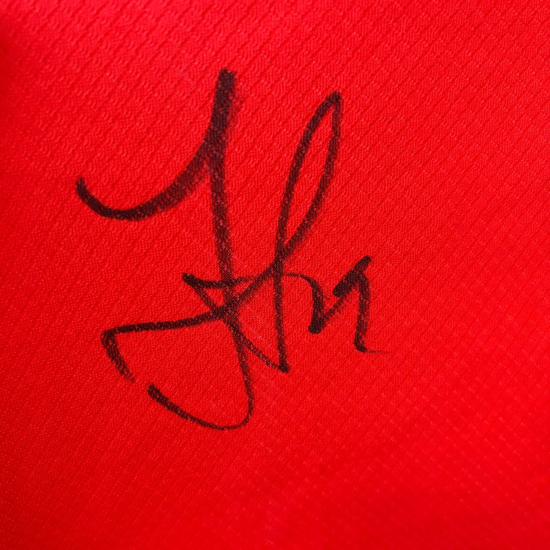 JulianAlvarezSignedAtleticodeMadridHomeFootballShirt_2024_25-signature | Iconic Shirts