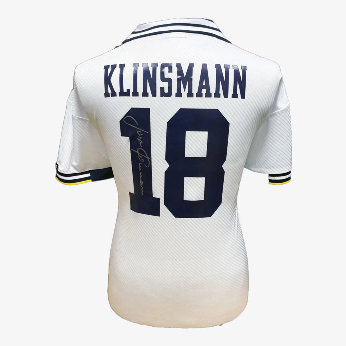 JurgenKlinsmannSignedTottenhamHotspurFootballShirt-1994Home | Iconic Shirts