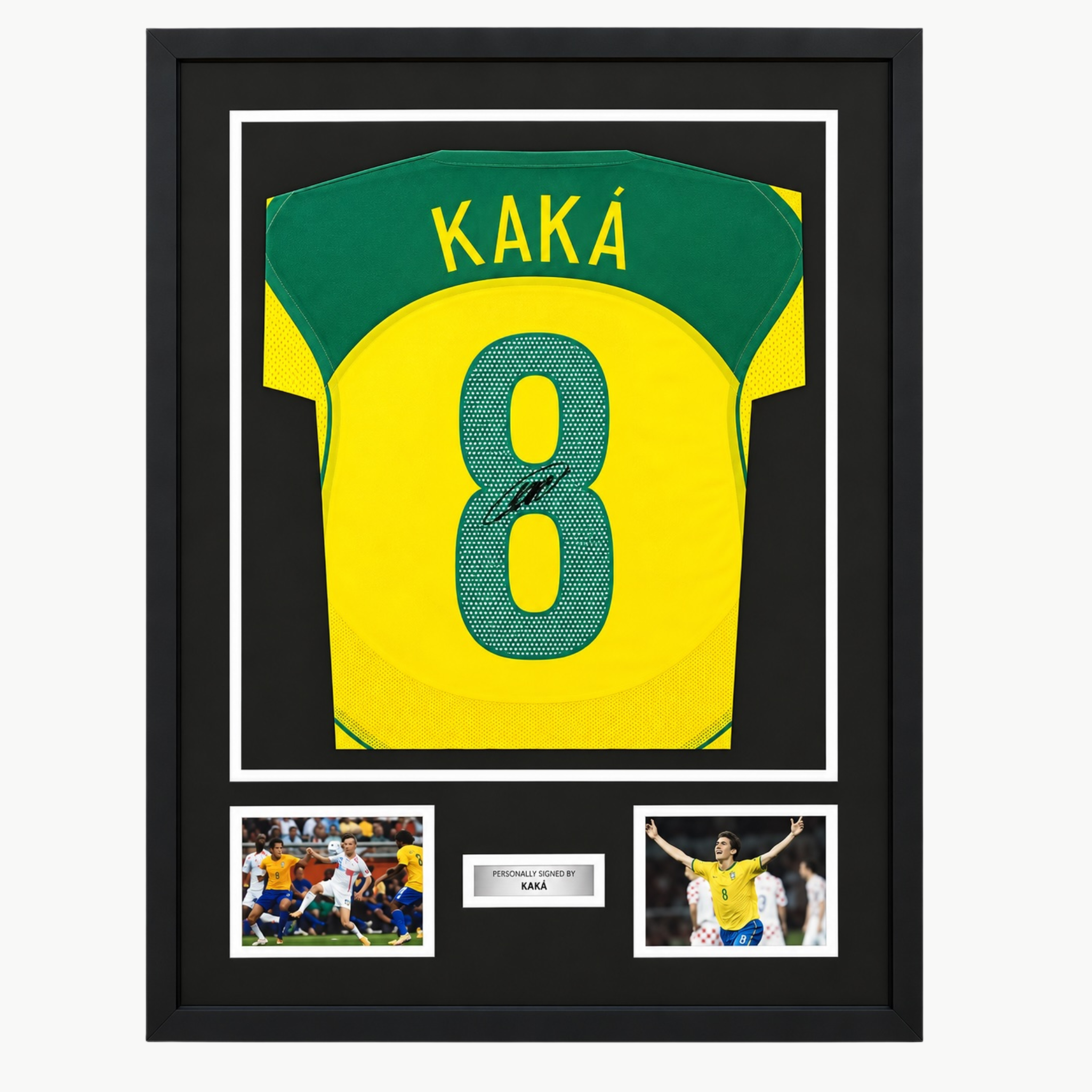 Kaká Signed Brazil Home Football Shirt 2006 - Framed