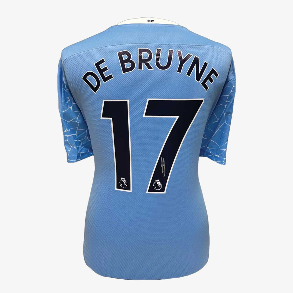 KevinDeBruyneSignedManchesterCityFootballShirt-2020-21Home | Iconic Shirts