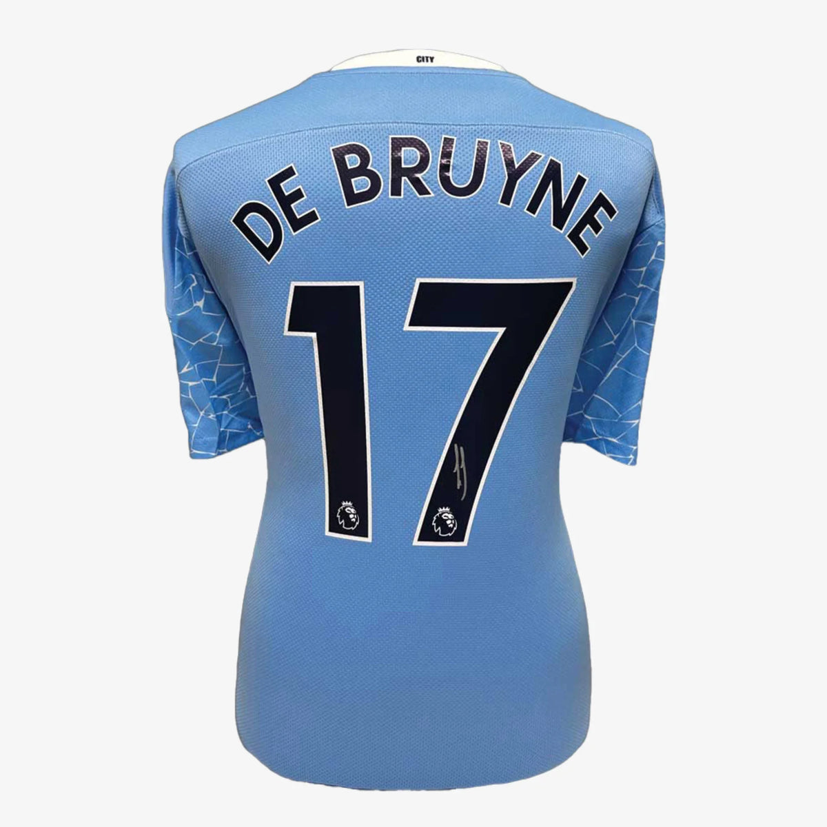 KevinDeBruyneSignedManchesterCityFootballShirt-2020-21Home | Iconic Shirts