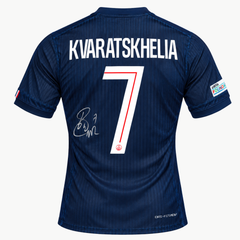 Khvicha Kvaratskhelia Signed PSG 2025/26 Home Football Shirt
