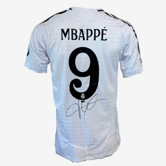 Camiseta oficial de fútbol del Real Madrid firmada por Kylian Mbappé - Temporada 2024-25 local