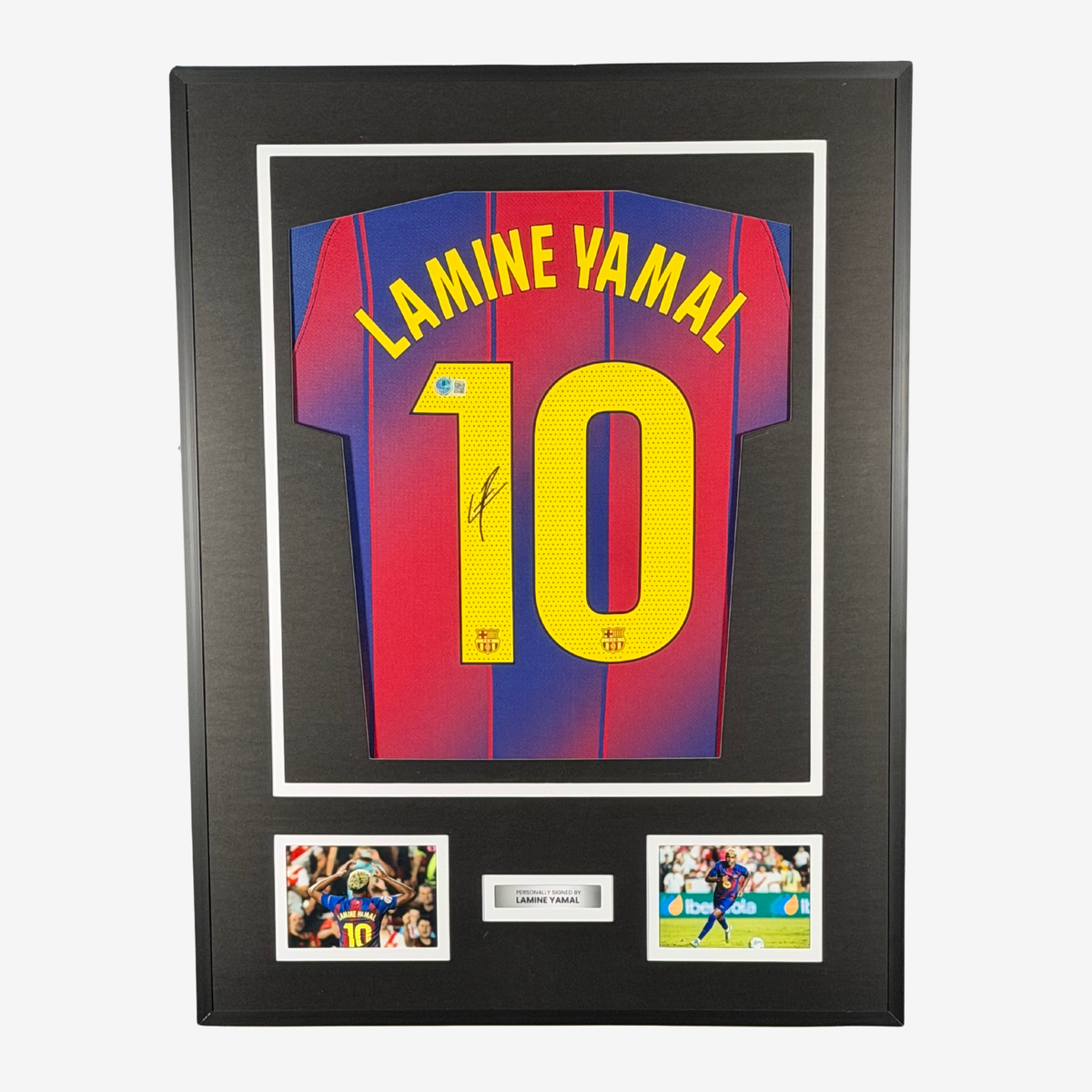 Lamine Yamal Signed FC Barcelona 2025–26 Home Shirt – Framed - Iconic Shirts # #