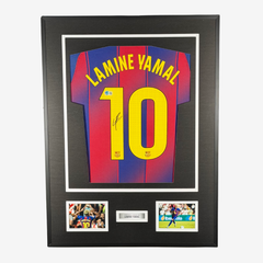 Lamine Yamal Signed FC Barcelona 2025–26 Home Shirt – Framed - Iconic Shirts # #