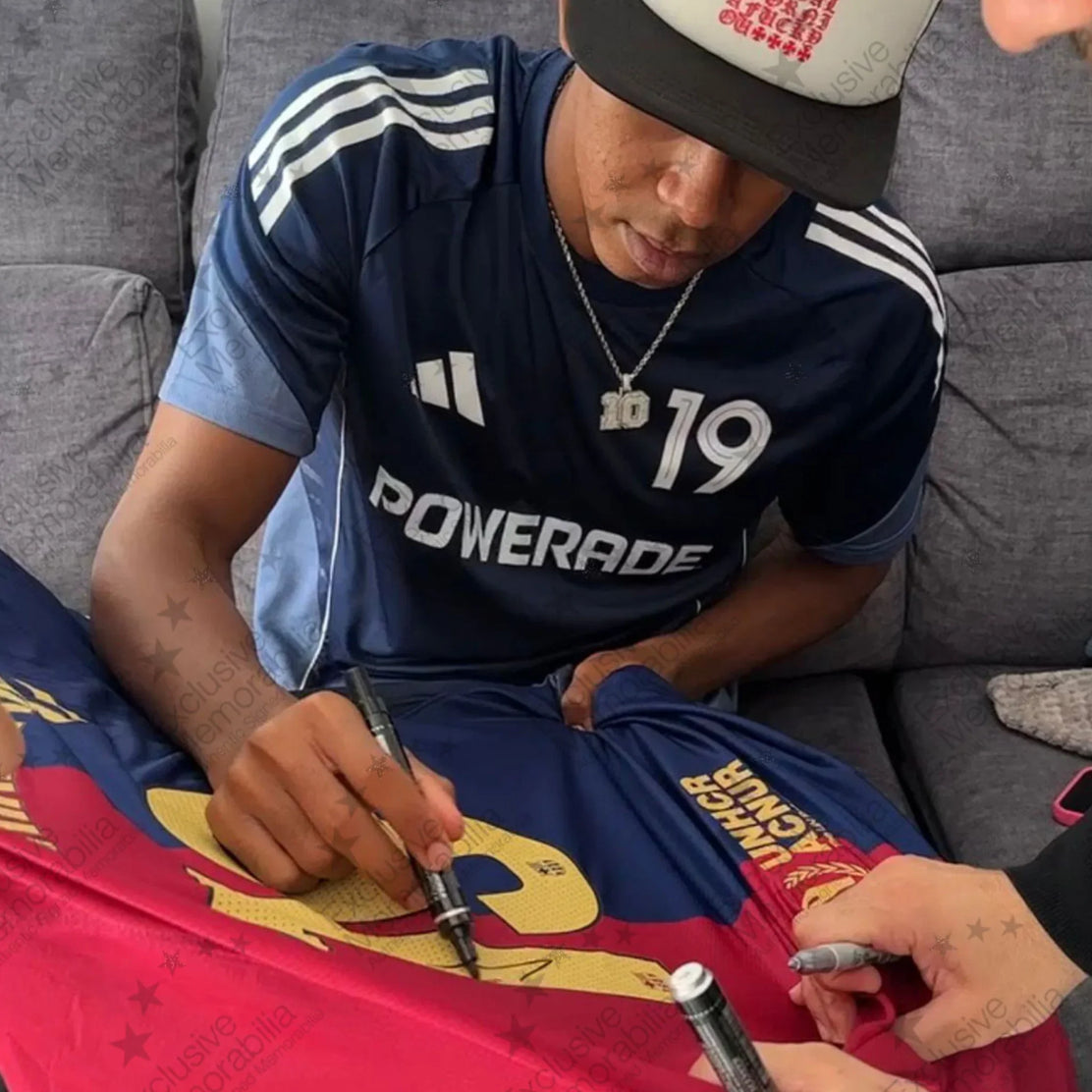 LamineYamalSignedFCBarcelonaShirt-2024-25Home-includingphotoproof-signature | Iconic Shirts