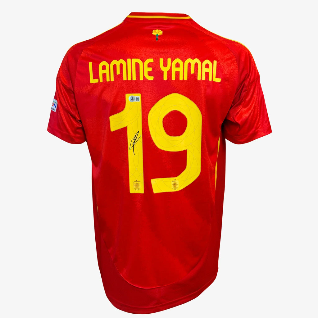 Lamine Yamal Signed Spain Football Shirt - 2024 Home European Champion