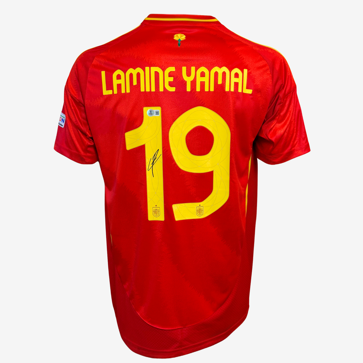Lamine Yamal Signed Spain Football Shirt - 2024 Home European Championship Final