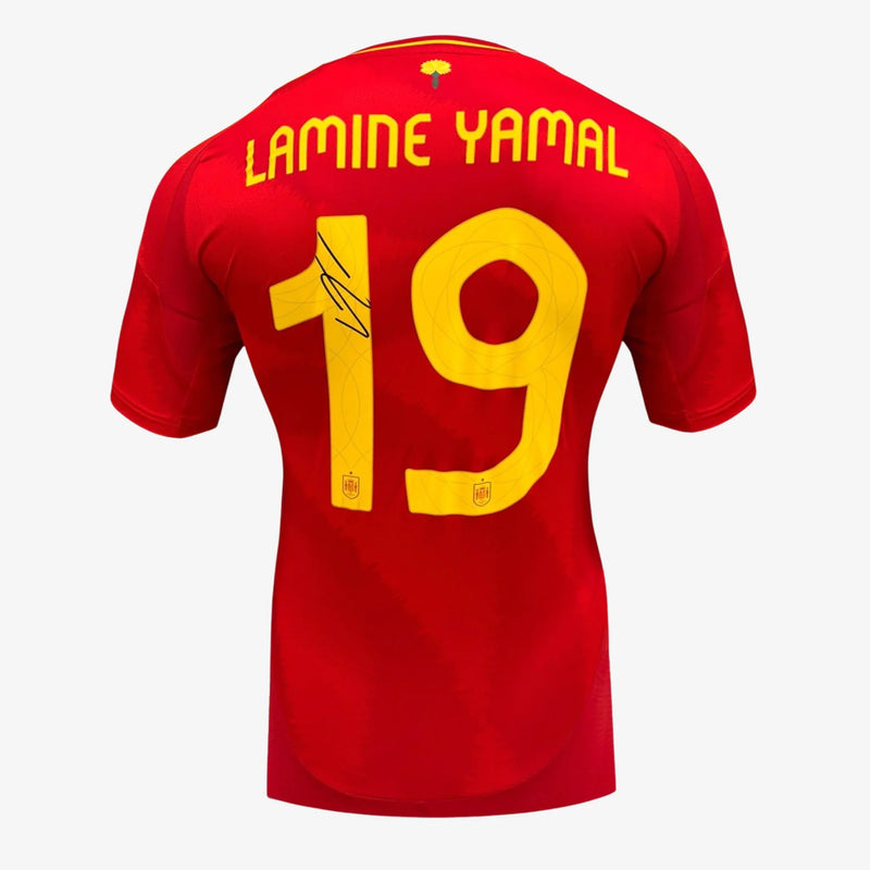 LamineYamalSignedSpainFootballShirt2024Home-includingphotoproof | Iconic Shirts