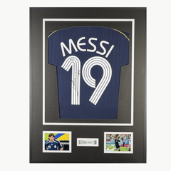 Lionel Messi Signed Argentina 2006 Away Shirt - Framed