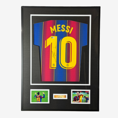 Lionel Messi Signed FC Barcelona Home Shirt 2020-21 – Framed