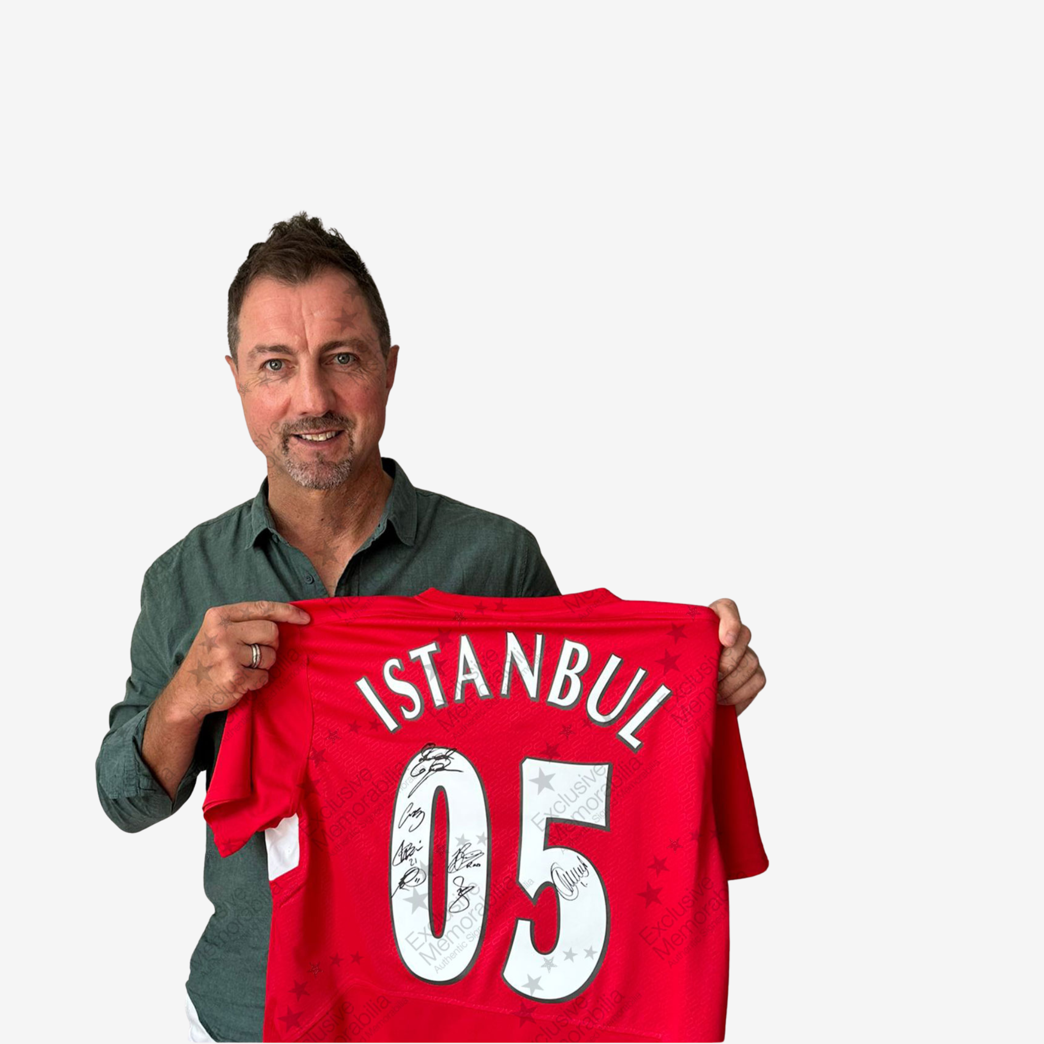 Liverpool Squad Signed - 2005 Champions League Istanbul Winners Shirt