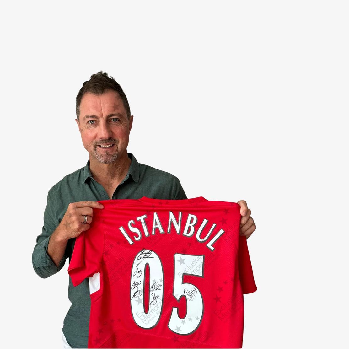 LiverpoolSquadSigned2005IstanbulHomeShirt-Dudek | Iconic Shirts