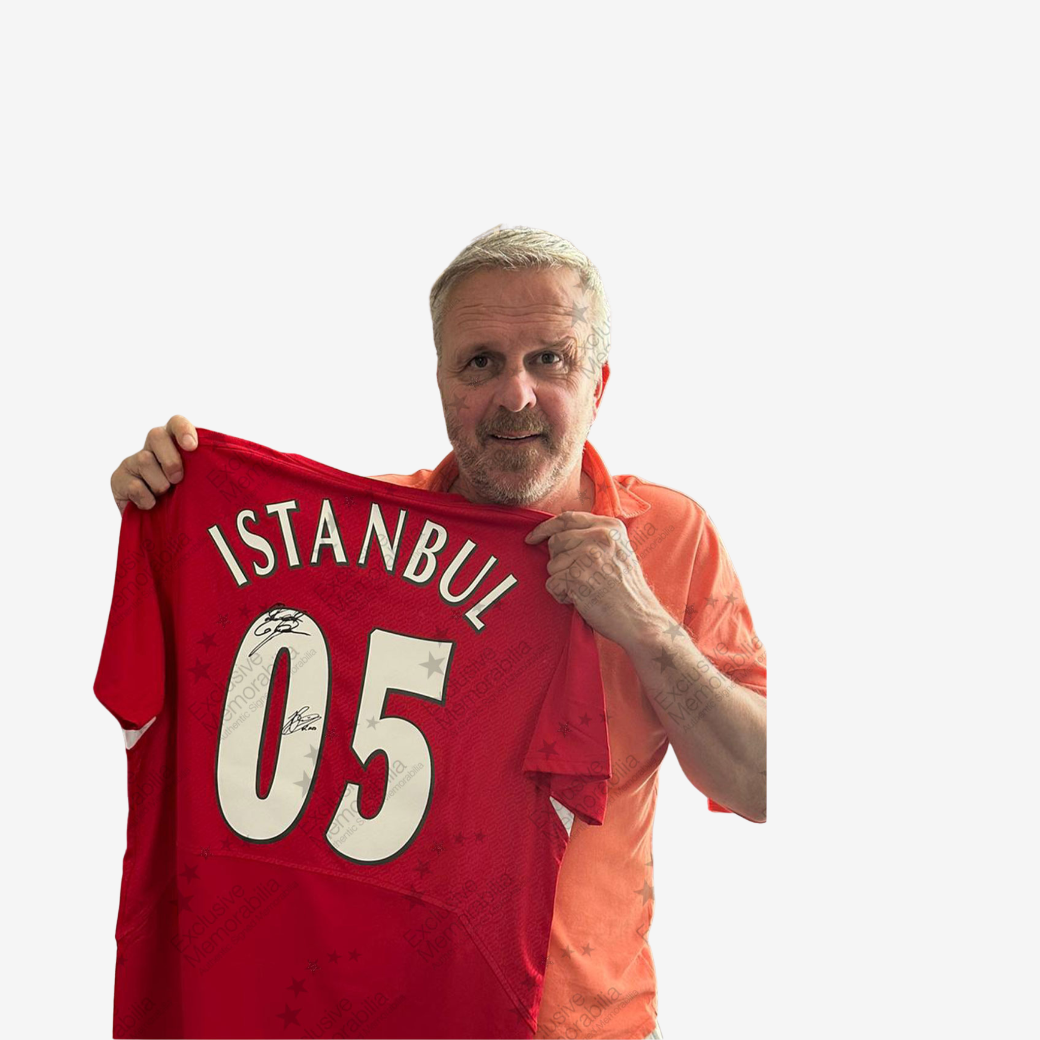 Liverpool Squad Signed - 2005 Champions League Istanbul Winners Shirt