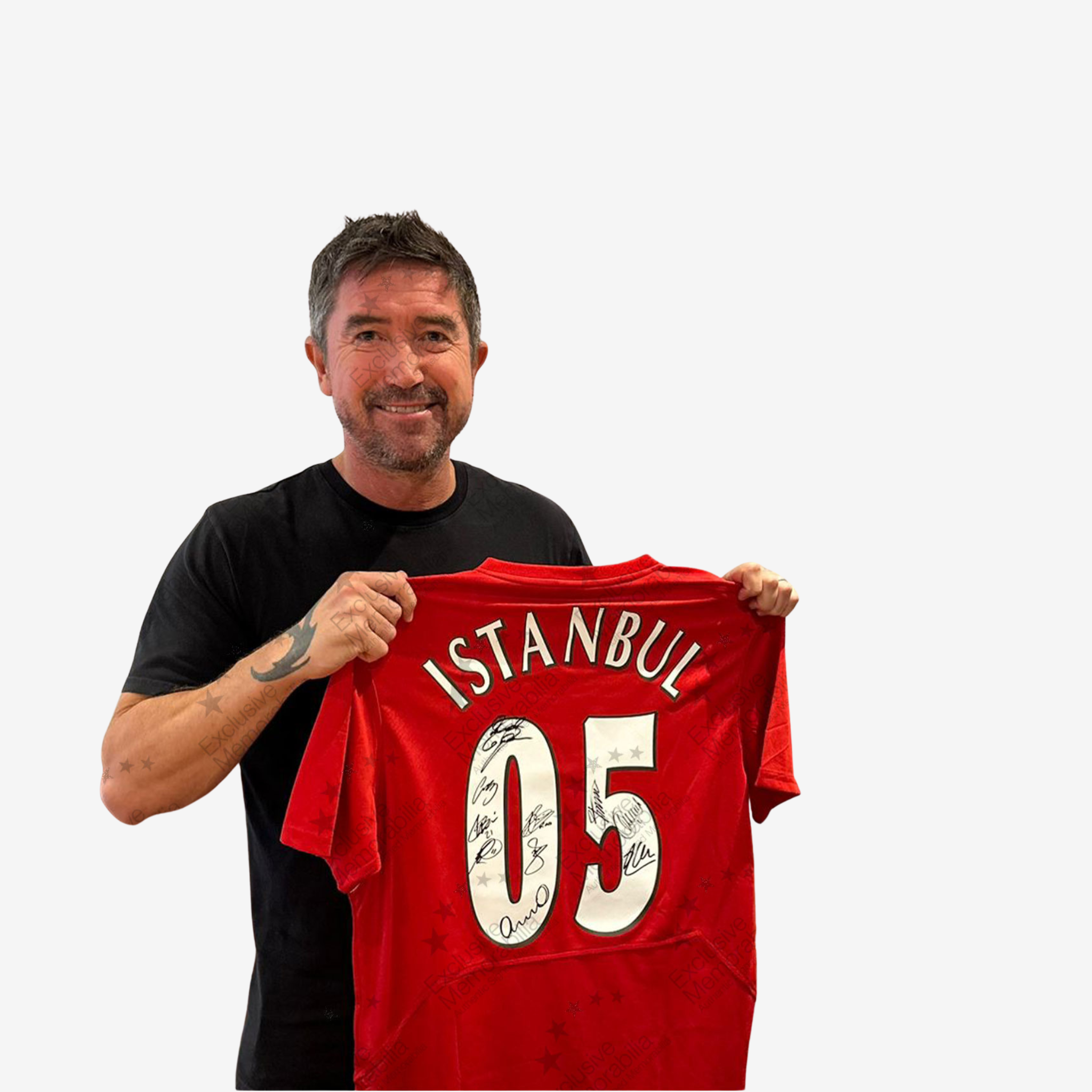 Liverpool Squad Signed - 2005 Champions League Istanbul Winners Shirt