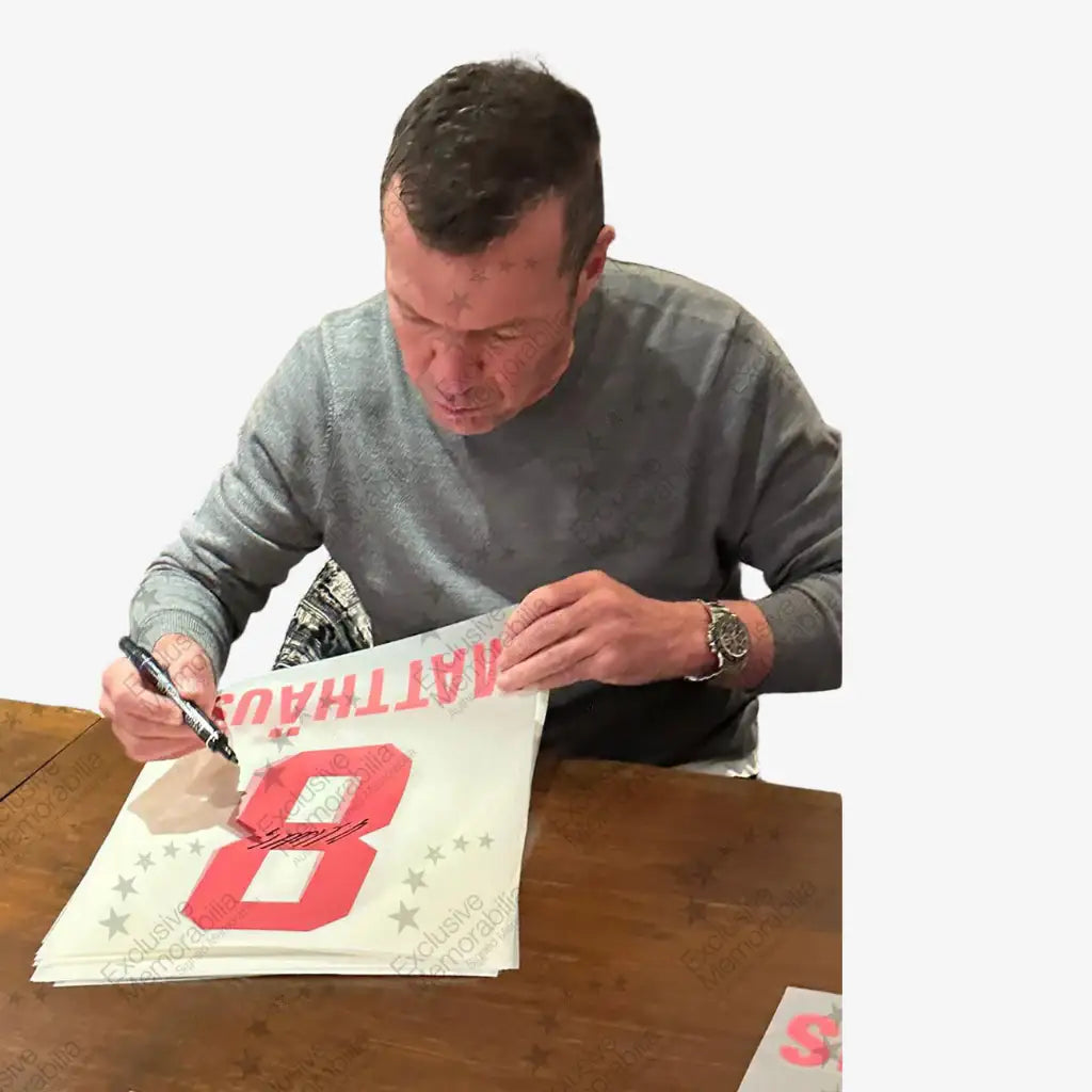 LotharMatthäusSigniertesBayernMünchenFußballtrikot_1987-88Auswärts-proof | Iconic Shirts