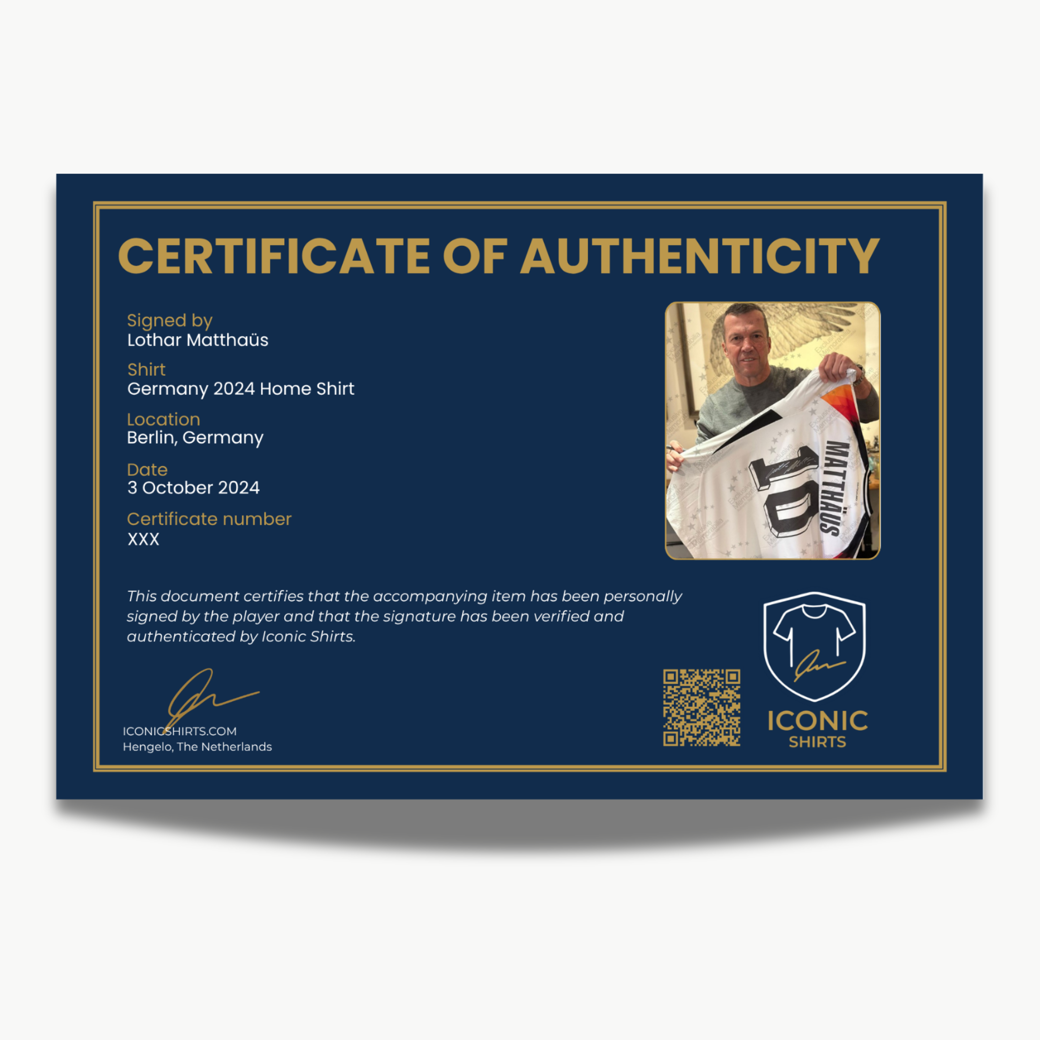 Lothar Matthäus Signed Germany 2024 Football Shirt