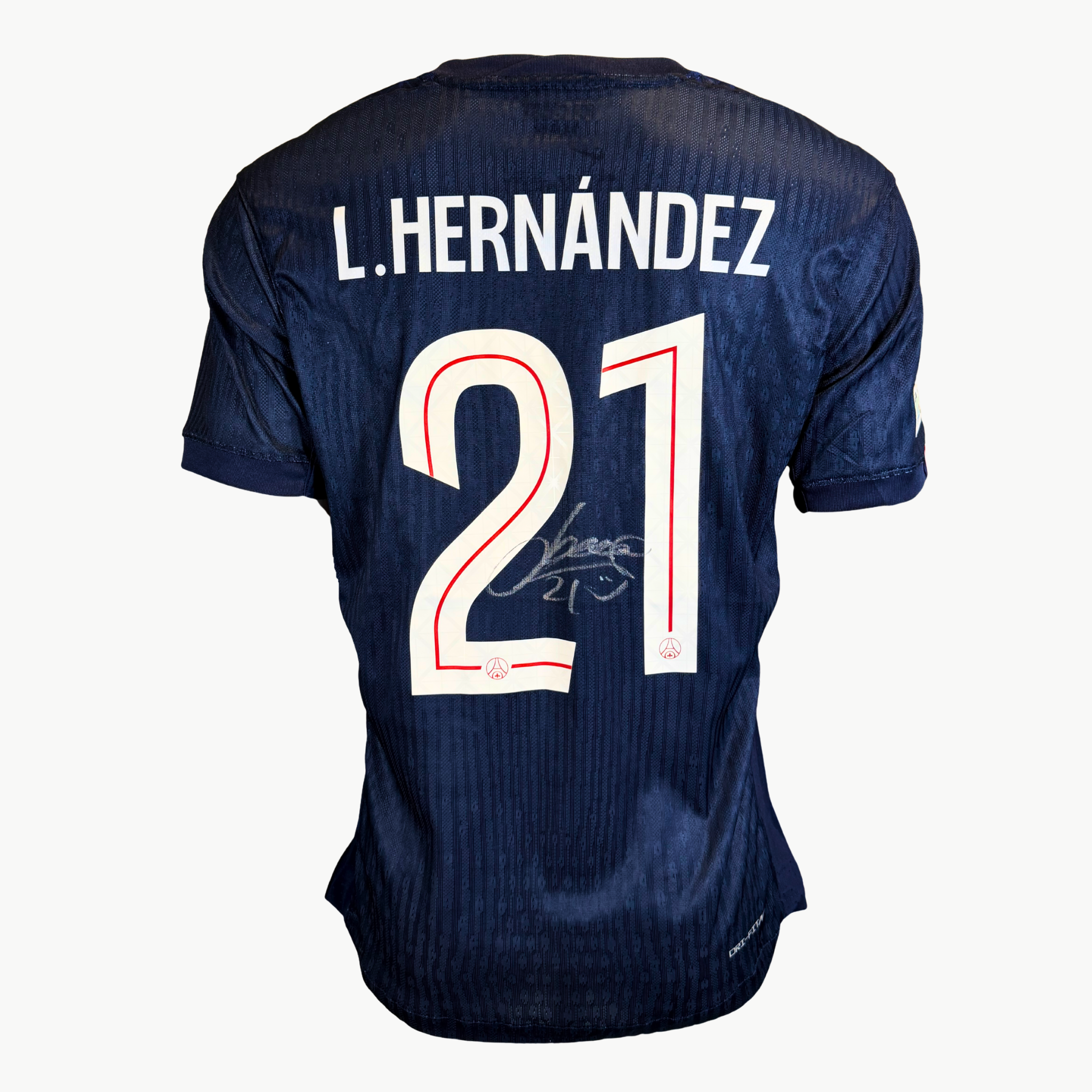 Lucas Hernández Signed Paris Saint-Germain 2025–26 Home Shirt - Iconic Shirts # #