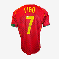 Luis Figo Gesigneerd Portugal Thuisshirt - 2004