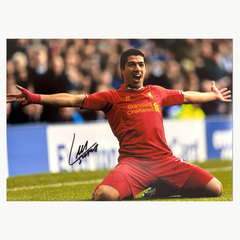 Luis Suárez Signed Liverpool Merseyside Derby Goal Photo