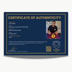 Luis Suárez Signed Original Barcelona Home Shirt 2018–19