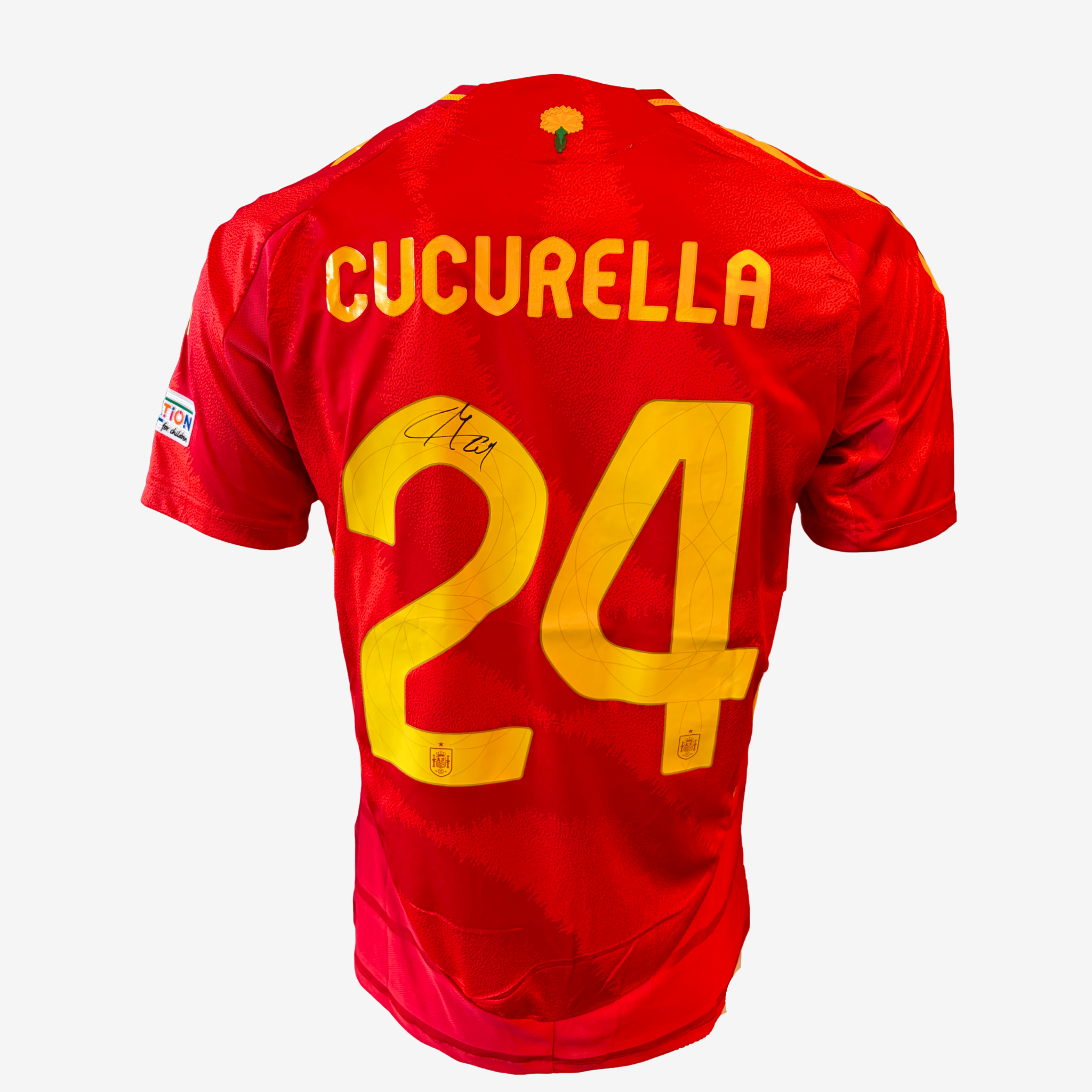 Marc Cucurella Gesigneerd Spanje Thuis Voetbalshirt – Euro 2024