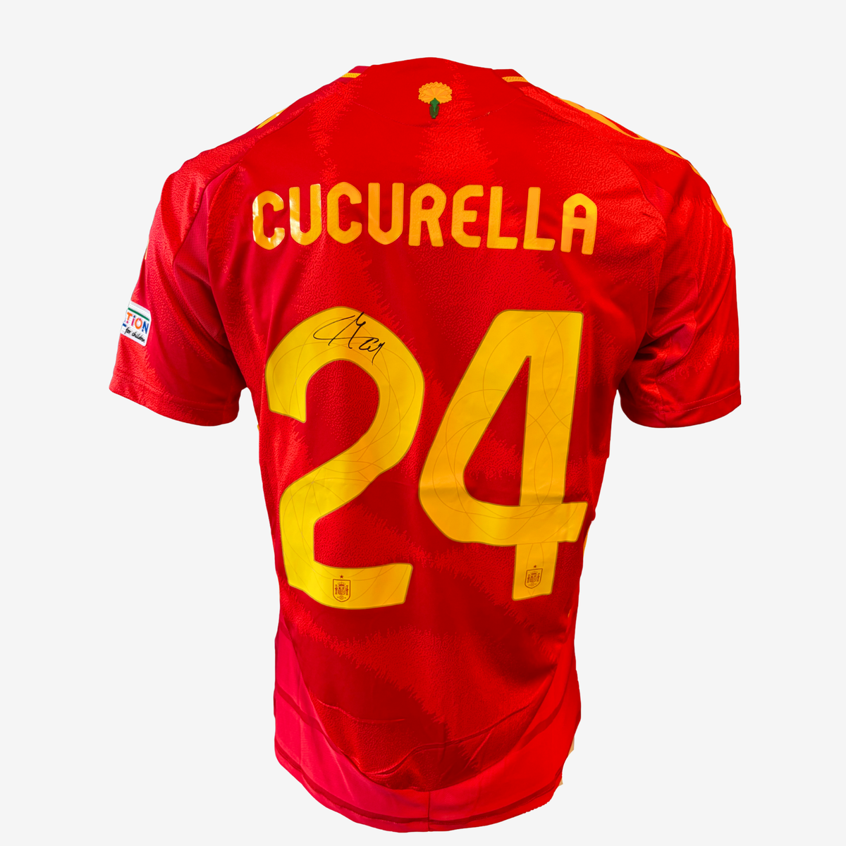 Marc Cucurella Gesigneerd Spanje Thuis Voetbalshirt – Euro 2024