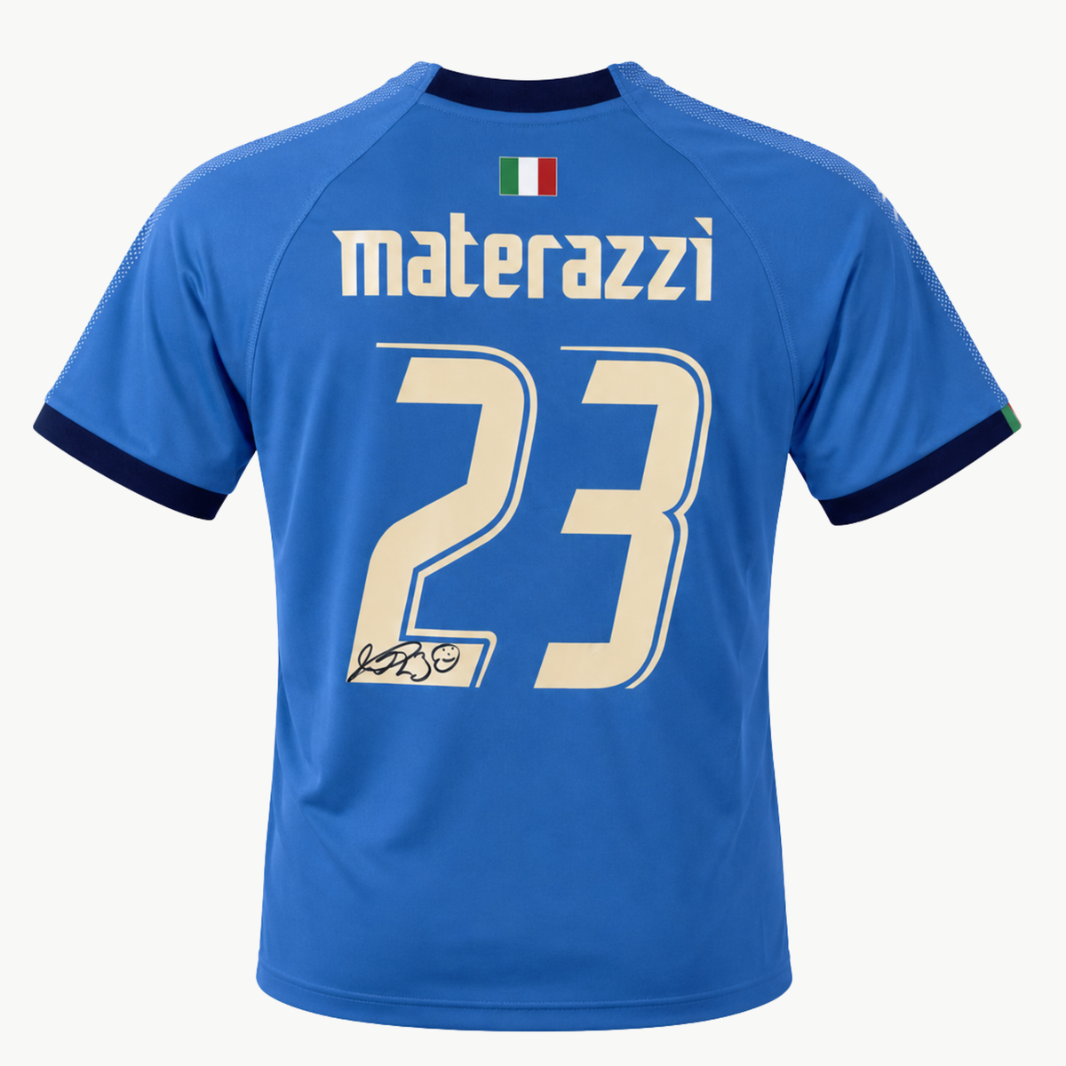 Marco Materazzi Signed Italy Shirt