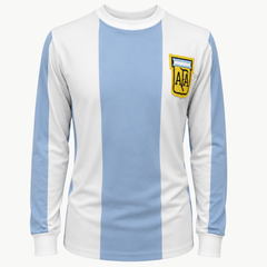 MarioKempesSignedArgentina1978RetroHomeShirt-front | Iconic Shirts