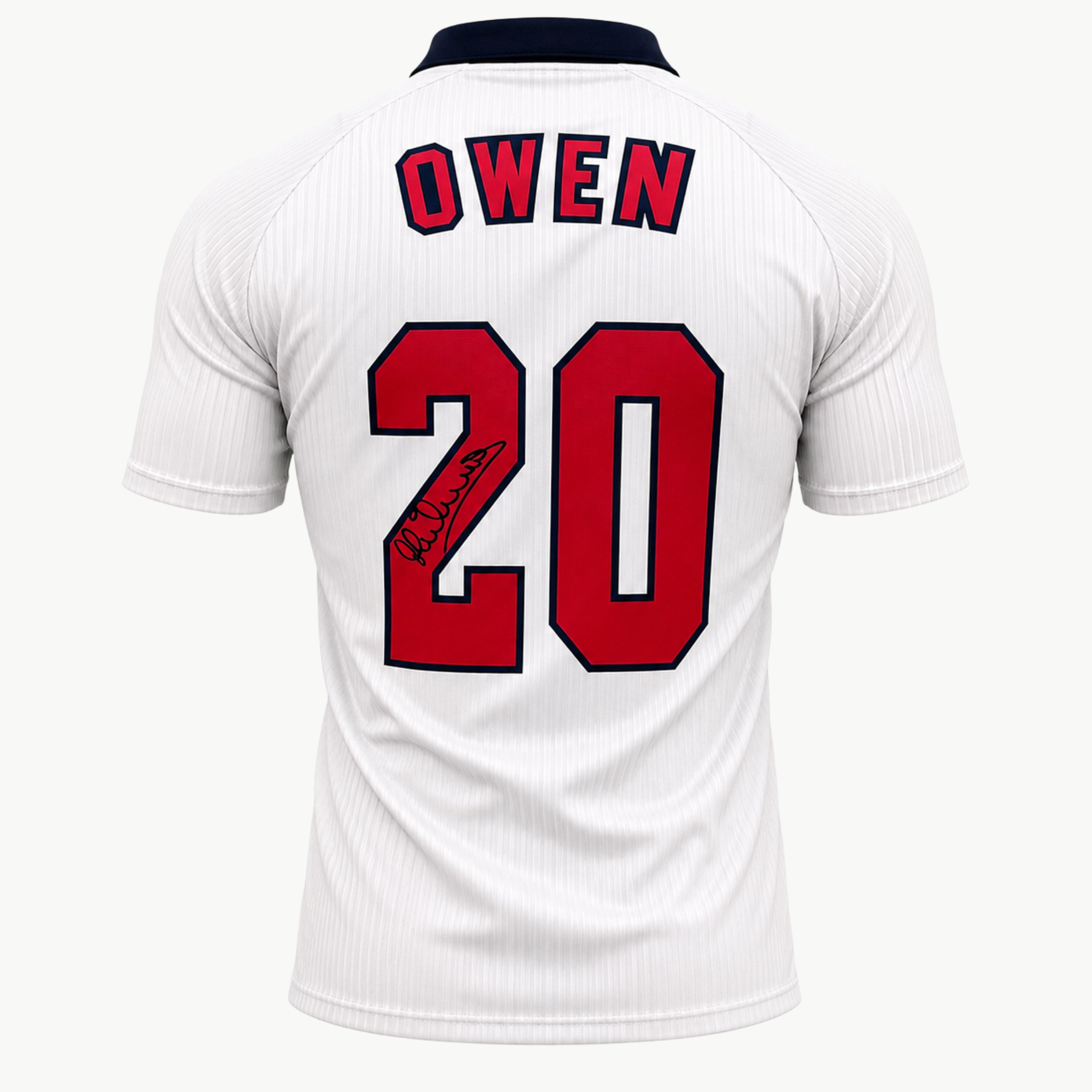Michael Owen Signed England 1998 Retro Home Shirt