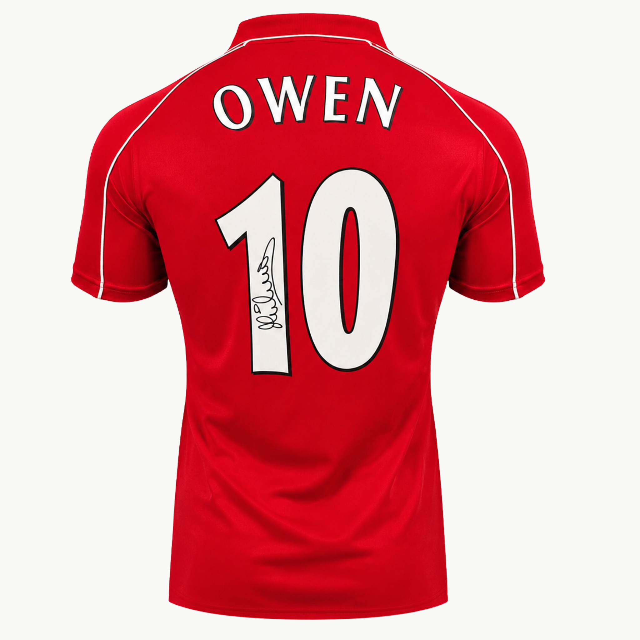 Michael Owen Signed Liverpool 2000-2001 Retro Home Shirt