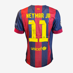 Neymar Jr Signed Barcelona Home Shirt - 2014-15