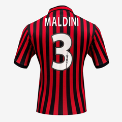 Paolo Maldini Signed AC Milan Centenary Home Shirt 2000