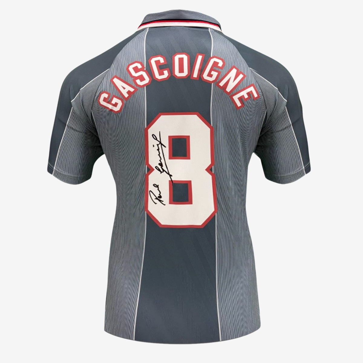 Paul Gascoigne signiertes England Auswärtstrikot 1996